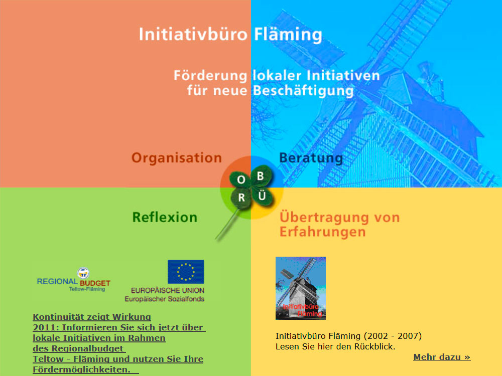 Initiativbüro Fläming - Die Website